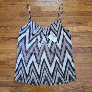 NWT BANANA REPUBLIC | Sleeveless Blouse Patterned Tank Top Camisole | Sz. M